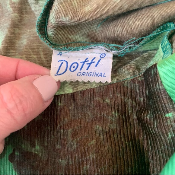 Vintage 40s 50s Dotti Original Green Floral 2 pc Suit Jacket & Skirt Set - Picture 13 of 14